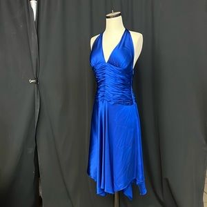 Vibrant Royal Blue Halter cocktail dress